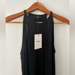 Theory Black Maxi dress,with knee high split.Quality amazing,super lightweight.